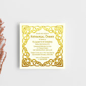 Elegantes keltisches HochzeitGold | Abendessen Pro Einladung