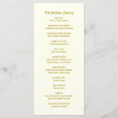 Elegantes keltisches HochzeitGold | Zeremonie Programm (Rückseite)