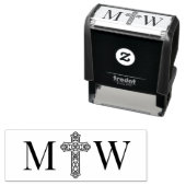 Elegantes keltisches Knoten Cross Couple 2 Init Mo Permastempel (Beispiel)