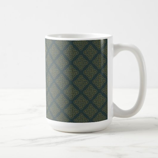 Elegantes keltisches Knoten-Muster Kaffeetasse (Rechts)