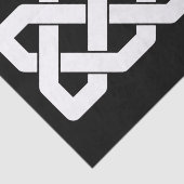 Elegantes keltisches Knoten-Schwarzweiss-Muster Seidenpapier (Ausschnitt)