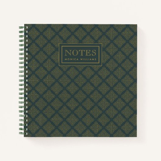 Elegantes keltisches Knotmuster Notizblock (Vorderseite)