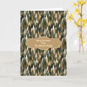 Elegantes Kiefernbaum-Muster | Rustikaler Wald Karte (Gelbe Blume)