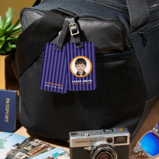 Elegantes Kinder-Fotobag-Tag und Gepäckanhänger
