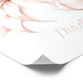 Elegantes Kinderzimmer mit großen rosa Namen Poster (Ecke)