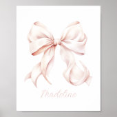 Elegantes Kinderzimmer mit großen rosa Namen Poster (Vorne)