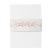 Elegantes Kirschblüten-Hochzeits-Belly-Band Einladungsbanderole (Rückseitenbeispiel)