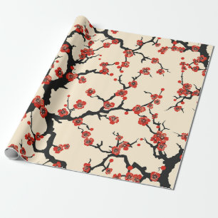 Elegantes Kirschblüten-Nahtlosmuster Geschenkpapier