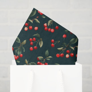 Elegantes Kirschenmuster-Decoupage Seidenpapier
