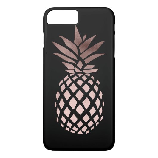 elegantes klares Imitat-Rosen-Goldtropische Ananas Case-Mate iPhone Hülle (Rückseite)