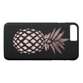 elegantes klares Imitat-Rosen-Goldtropische Ananas Case-Mate iPhone Hülle (Rückseite (Horizontal))