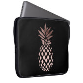 elegantes klares Imitat-Rosen-Goldtropische Ananas Laptopschutzhülle (Vorne Rechts)