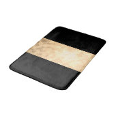 elegantes klares Imitatgold und schwarze Streifen Badematte (Schrägansicht)