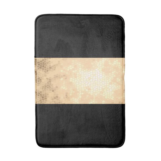 elegantes klares Imitatgold und schwarze Streifen Badematte (Vorderseite Vertikal)