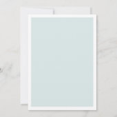 Elegantes Klassik-Blue-Script-Hochzeitskarte Einladung (Rückseite)