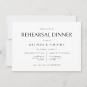 Elegantes klassisches Abendessen bei Hochzeiten Pr Einladung (Vorderseite)