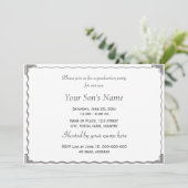 Elegantes, klassisches Abschluss-Foto Einladung (Stehend Vorderseite)