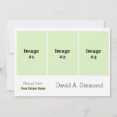 Elegantes, klassisches Abschluss-Foto Einladung (Rückseite)