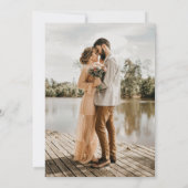 Elegantes klassisches Arch Script-Foto Hochzeit Einladung (Rückseite)