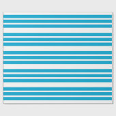 Elegantes, klassisches Baby Blue & White Stripes M Geschenkpapier (Flach)