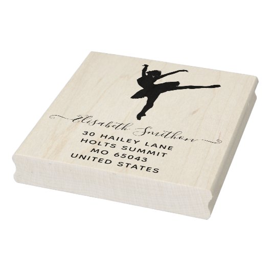 Elegantes klassisches Ballet Dancer Personal Stati Gummistempel (Stempel)