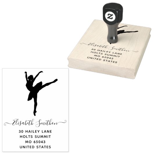 Elegantes klassisches Ballet Dancer Personal Stati Gummistempel (Stempel)