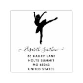 Elegantes klassisches Ballet Dancer Personal Stati Permastempel (Design)