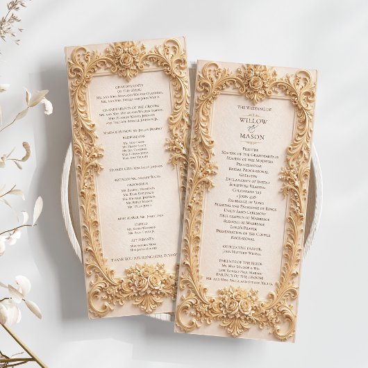 Elegantes klassisches barockes Rahmen-Hochzeitspro Programm