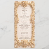 Elegantes klassisches barockes Rahmen-Hochzeitspro Programm (Vorderseite)