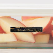 Elegantes, klassisches Black Gold Marmor Beauty-Pr Etiketten (Befestigt)