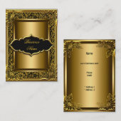 Elegantes klassisches Black Old Gold Visitenkarte (Vorne/Hinten)