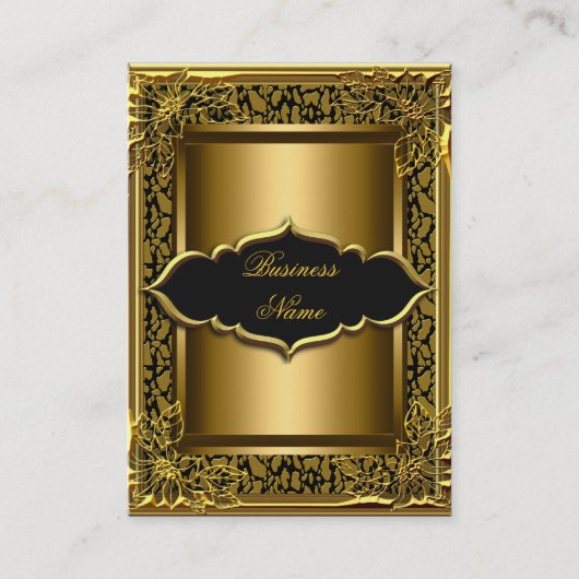 Elegantes klassisches Black Old Gold Visitenkarte (Vorderseite)
