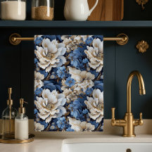 Elegantes klassisches blau weiß elfenbeinernes Blu