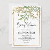 Elegantes klassisches Brautparty an der Grenze Einladung (Vorderseite)