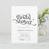 Elegantes klassisches Brautparty Einladung (Stehend Vorderseite)