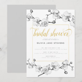 Elegantes klassisches Brautparty mit Blumenmuster Einladung