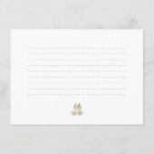 Elegantes klassisches Champagner-Brautparty Rezept Begleitkarte (Rückseite)