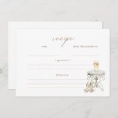 Elegantes klassisches Champagner-Brautparty Rezept Begleitkarte (Vorne/Hinten)