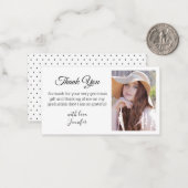 elegantes klassisches Chic Dankeschön an Abschluss Mitteilungskarte (Vorderseite/Rückseite Beispiel)