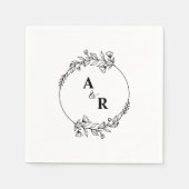 Elegantes klassisches Couple-Urzeitpapier Serviette (Vorderseite)