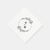 Elegantes klassisches Couple-Urzeitpapier Serviette (Ecke)