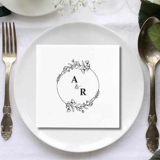 Elegantes klassisches Couple-Urzeitpapier Serviette