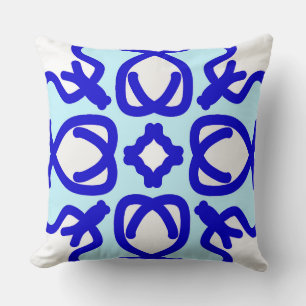 Elegantes klassisches Design in Blau und Weiß Kissen
