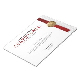 Elegantes klassisches Diplom-Zertifikat mit Goldfo Notizblock