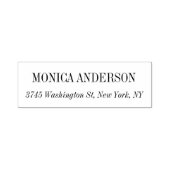 Elegantes klassisches, einfaches White-Return-Labe Permastempel (Design)