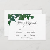Elegantes klassisches englisches Ivy-Kalligrafiesc RSVP Karte (Vorne/Hinten)