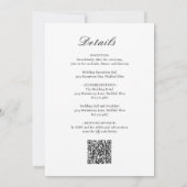 Elegantes klassisches Formal mit einem QR-Code Einladung (Rückseite)