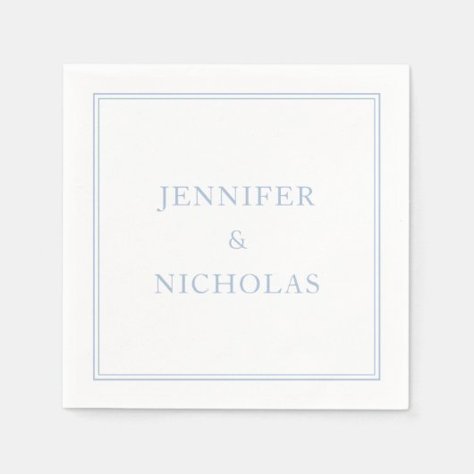 Elegantes klassisches Formal Powder Blue Wedding Serviette (Vorderseite)