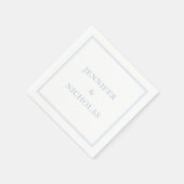 Elegantes klassisches Formal Powder Blue Wedding Serviette (Ecke)