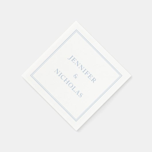 Elegantes klassisches Formal Powder Blue Wedding Serviette (Ecke)